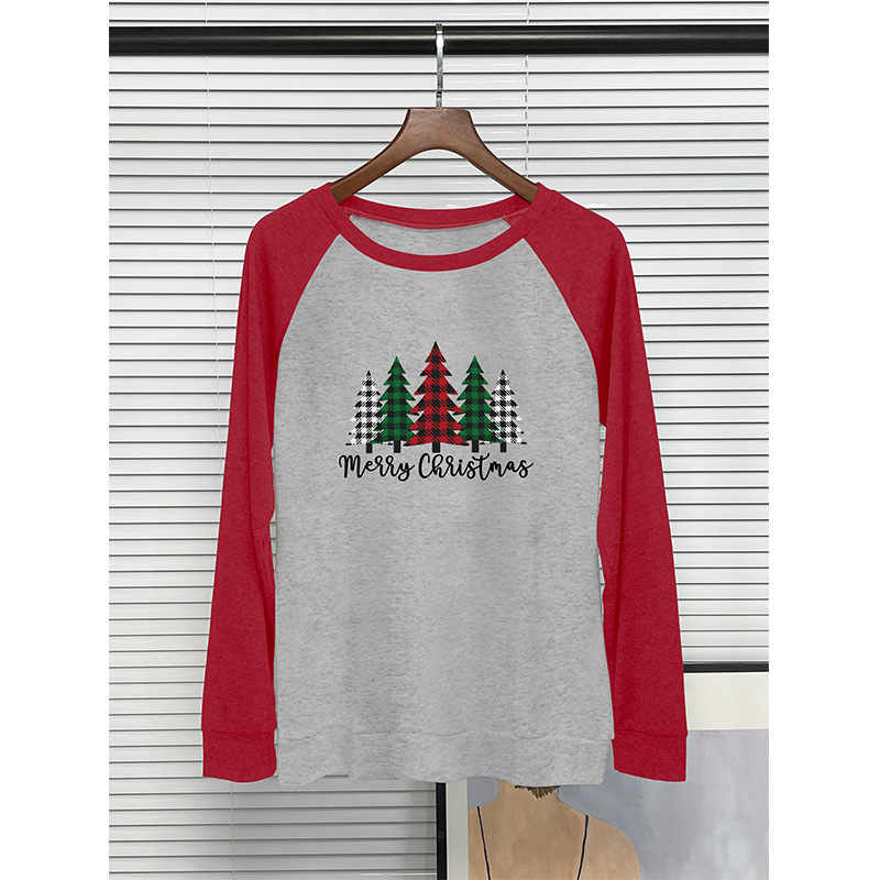 Cross border European and American summer women's round neck splicing long 