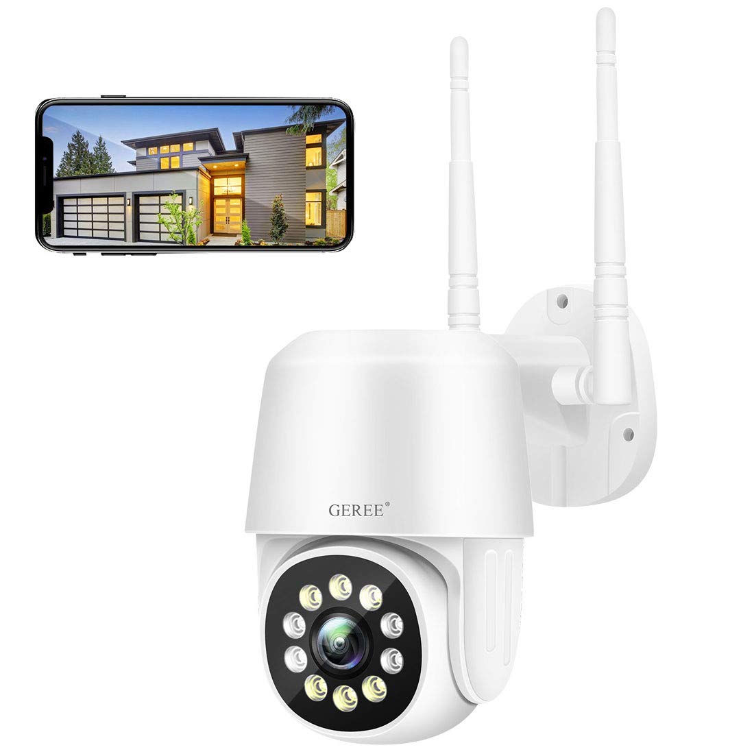 Cámara CCTV Inalámbrica Wifi al aire libre IP Cámaras de seguridad par