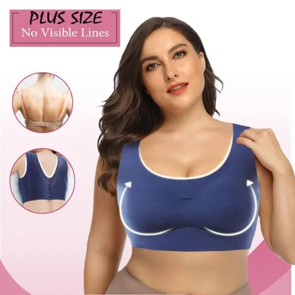 Women's Comfortable and Sexy New Large Thin Non Steel Rim Bra