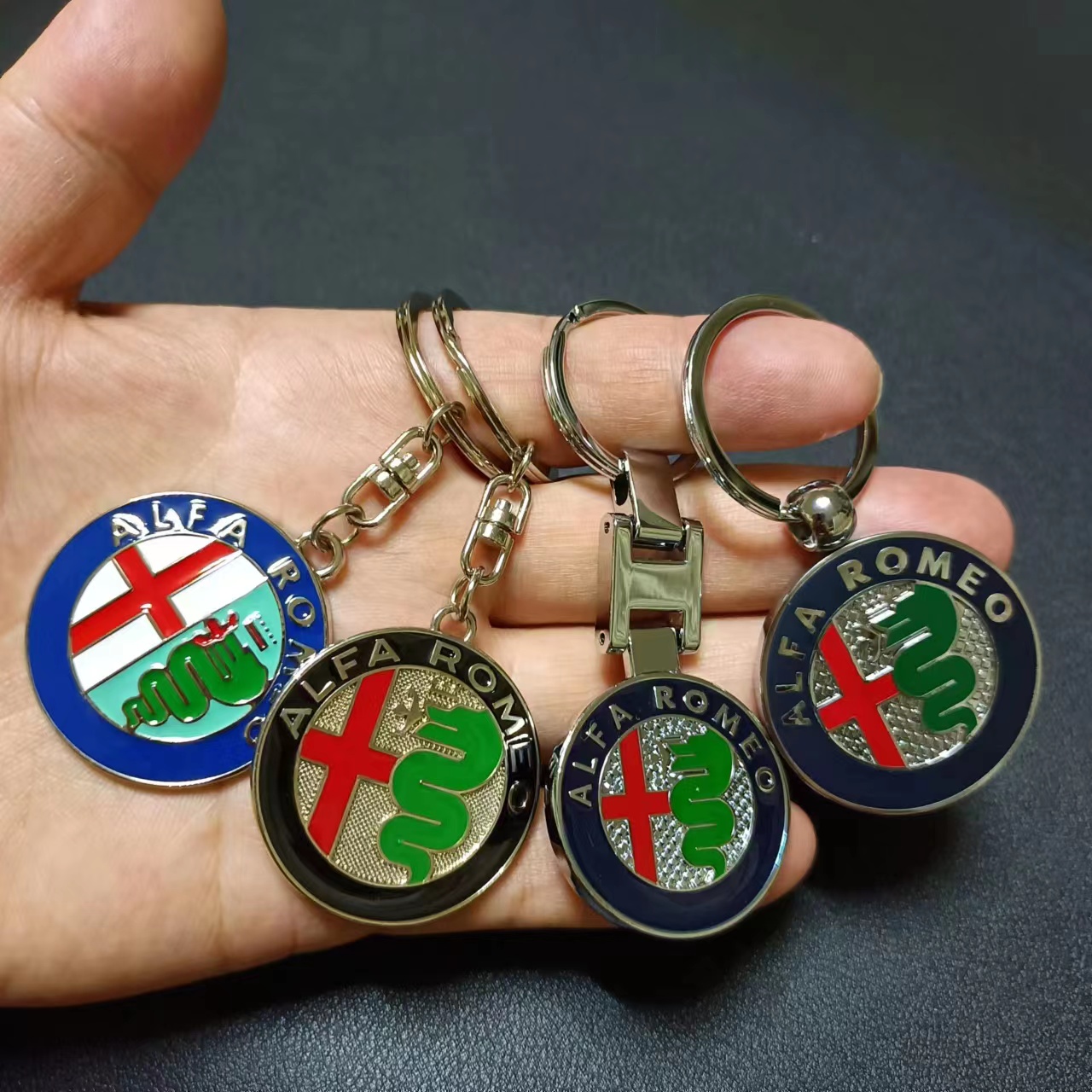 Metal Alfa Romeo Car Logo Keyring Keychain Netby