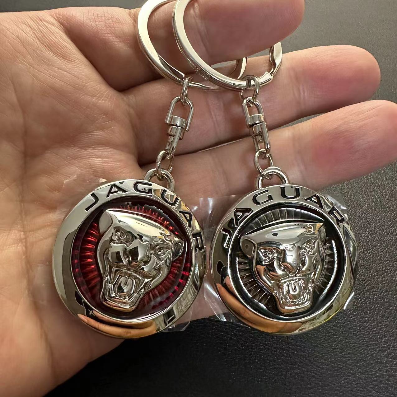 Metal Jaguar Car Logo Keyring Keychain Netby