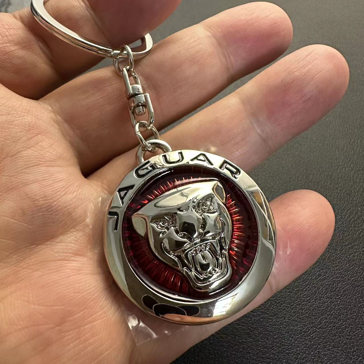 Metal Jaguar Car Logo Keyring Keychain Netby