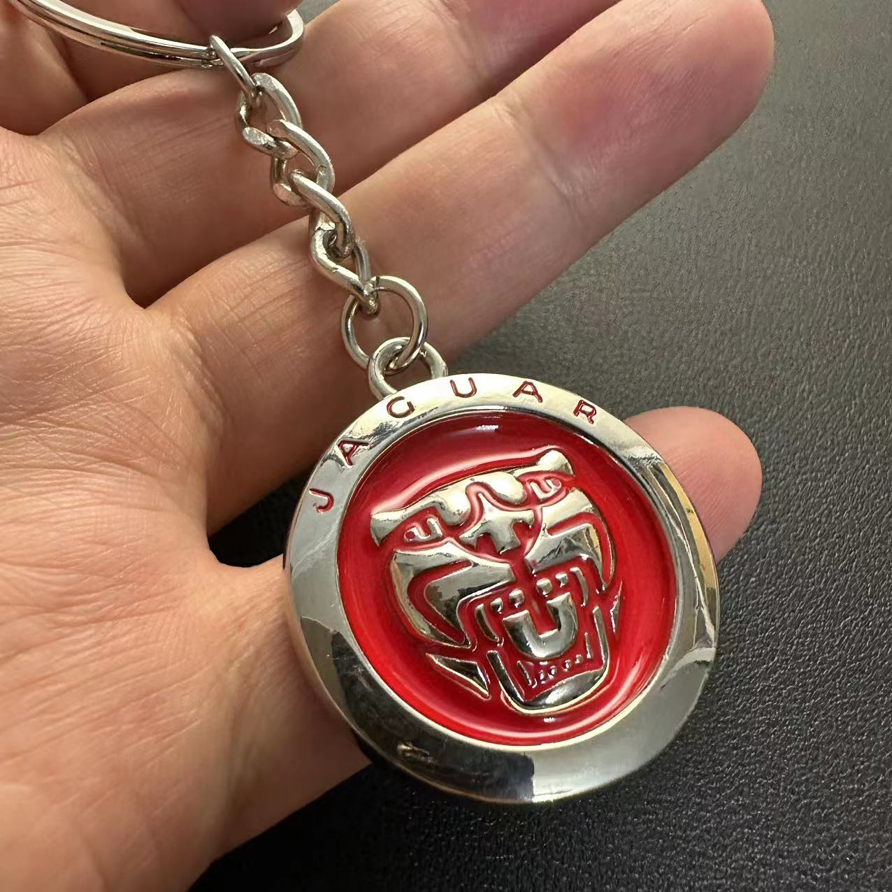 Metal Jaguar Car Logo Keyring Keychain Netby
