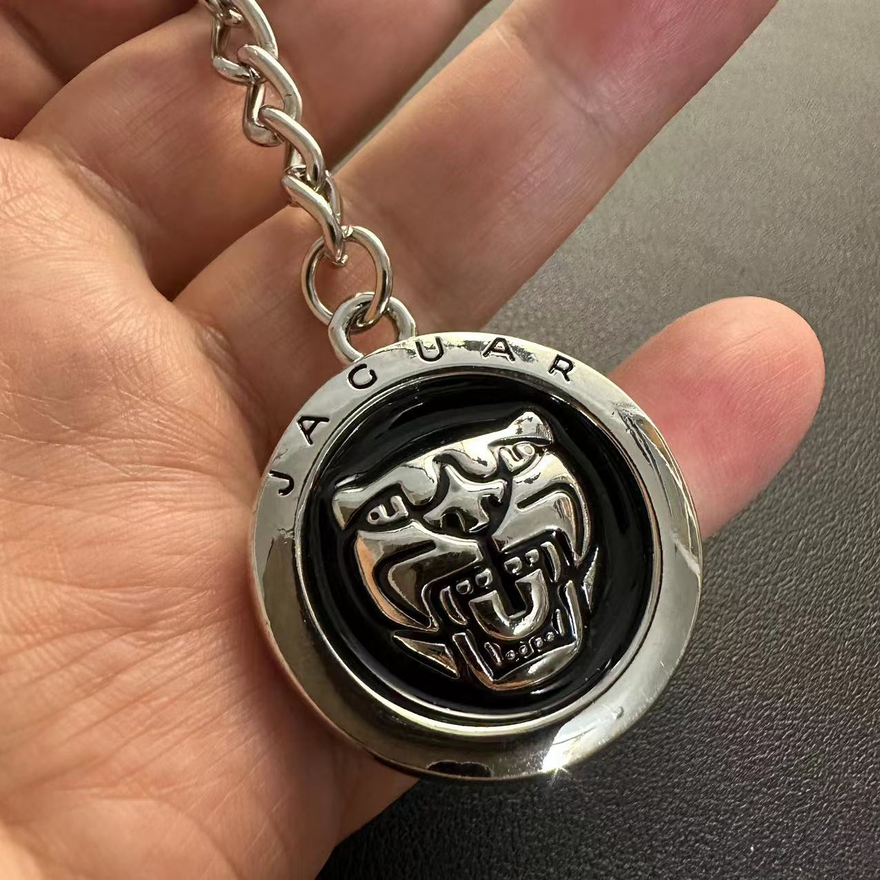 Metal Jaguar Car Logo Keyring Keychain Netby