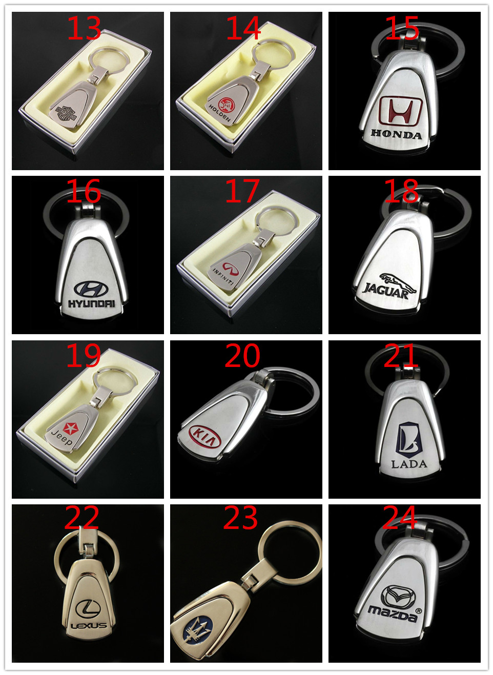 Waterdrop Style Car Logo Keyring Keychain Keyfob Netby