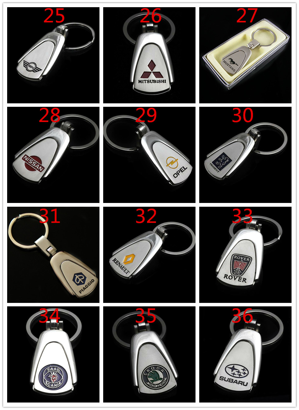 Waterdrop Style Car Logo Keyring Keychain Keyfob Netby