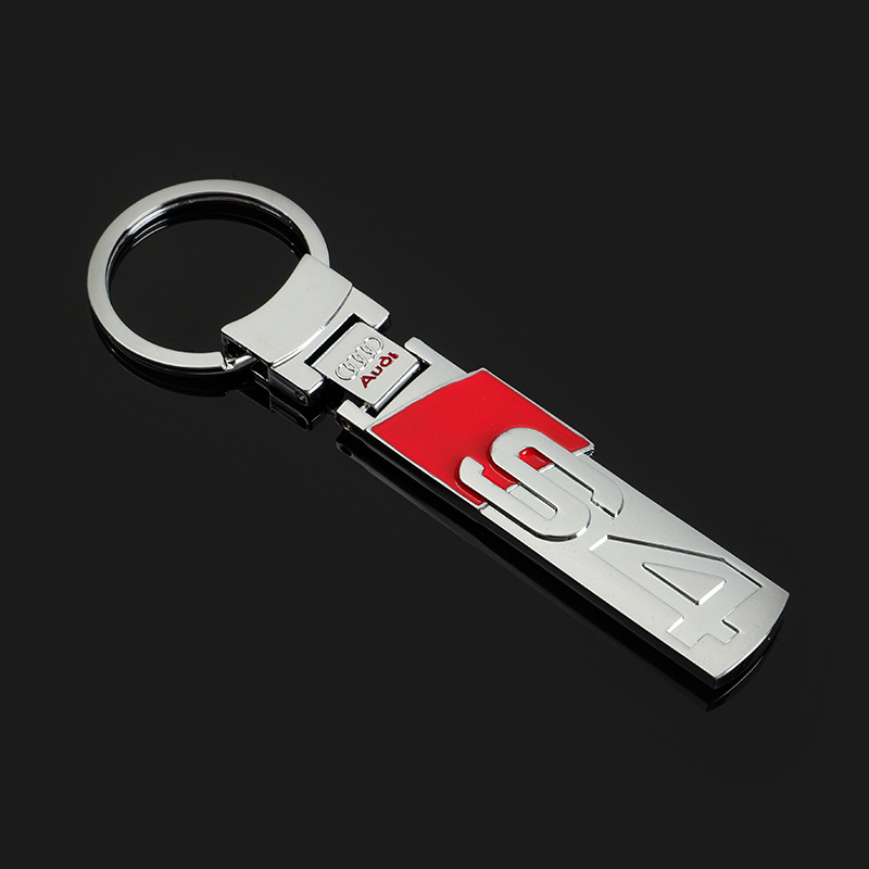 Metal Double Side Audi Sline RS S3 S4 S5 S6 Car Logo Keychain Keyring Keyfob Netby