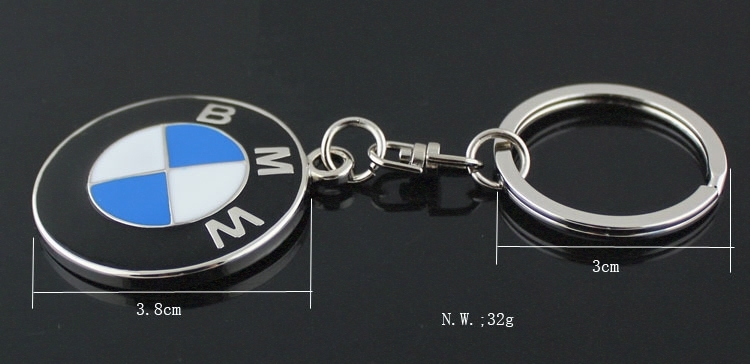 Metal BMW Car Logo Keyring Keychain Netby