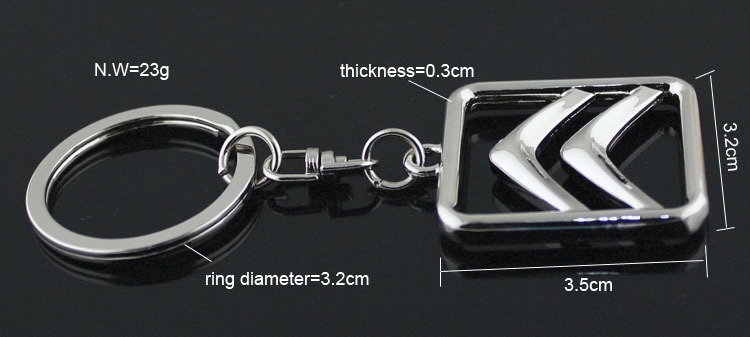 Metal Citroen Car Logo Keyring Keychain Netby
