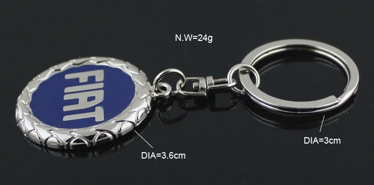 Metal FIAT Car Logo Keyring Keychain Netby