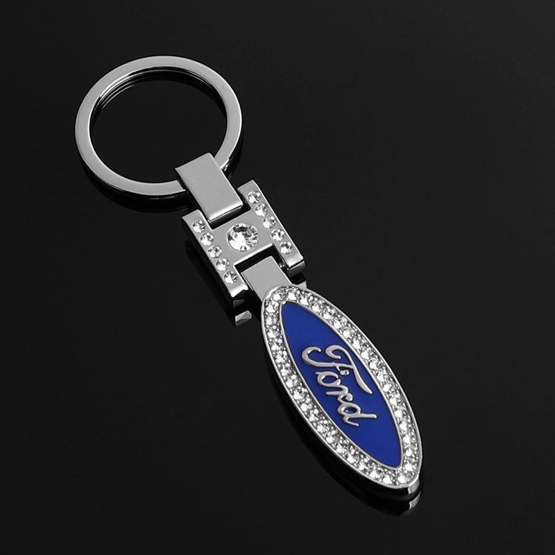 Metal Rhinestone H Buckle Car Logo Keyring Keychain for BMW Audi Benz Chevrolet Honda Volvo Volkswagen Hyundai Ford Hyundai Landrover Mazda Porsche Netby