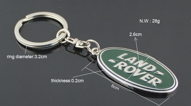 Metal Landrover Car Logo Keyring Keychain Netby