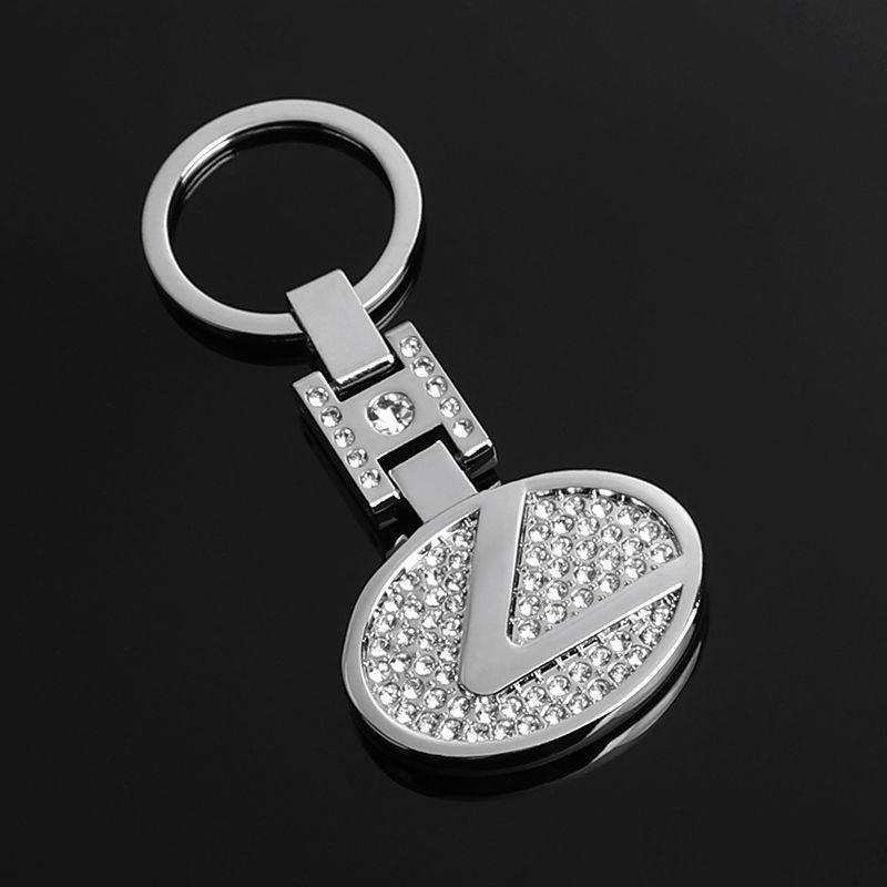 Metal Rhinestone H Buckle Car Logo Keyring Keychain for BMW Audi Benz Chevrolet Honda Volvo Volkswagen Hyundai Ford Hyundai Landrover Mazda Porsche Netby