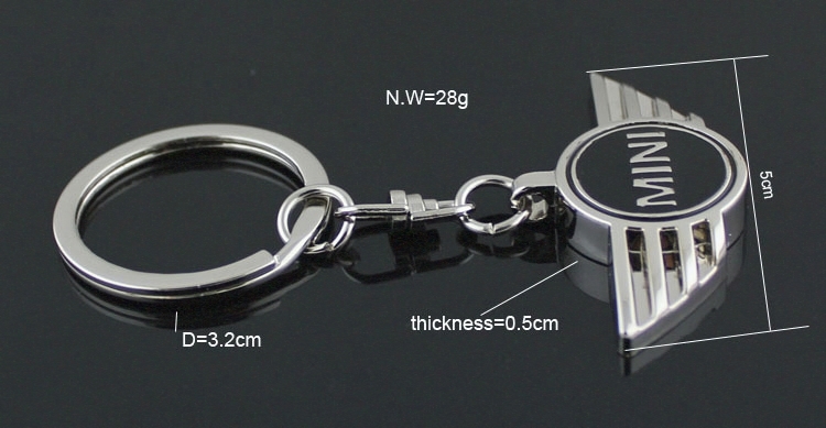 Metal MINI COOPER Car Logo Keyring Keychain Netby