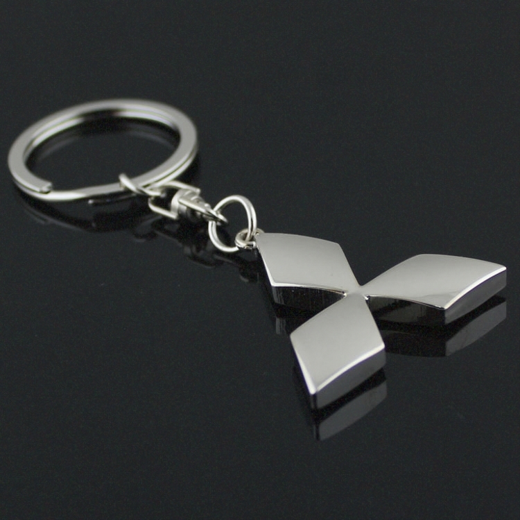 Metal Mitsubishi Car Logo Keyring Keychain Netby