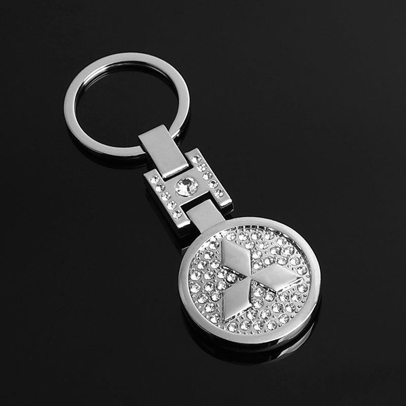 Metal Rhinestone H Buckle Car Logo Keyring Keychain for BMW Audi Benz Chevrolet Honda Volvo Volkswagen Hyundai Ford Hyundai Landrover Mazda Porsche Netby