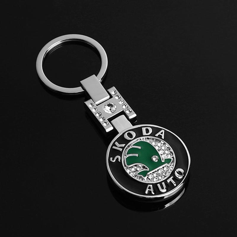 Metal Rhinestone H Buckle Car Logo Keyring Keychain for BMW Audi Benz Chevrolet Honda Volvo Volkswagen Hyundai Ford Hyundai Landrover Mazda Porsche Netby