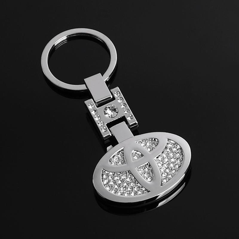 Metal Rhinestone H Buckle Car Logo Keyring Keychain for BMW Audi Benz Chevrolet Honda Volvo Volkswagen Hyundai Ford Hyundai Landrover Mazda Porsche Netby