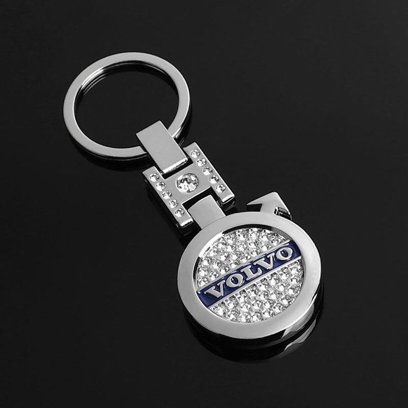 Metal Rhinestone H Buckle Car Logo Keyring Keychain for BMW Audi Benz Chevrolet Honda Volvo Volkswagen Hyundai Ford Hyundai Landrover Mazda Porsche Netby