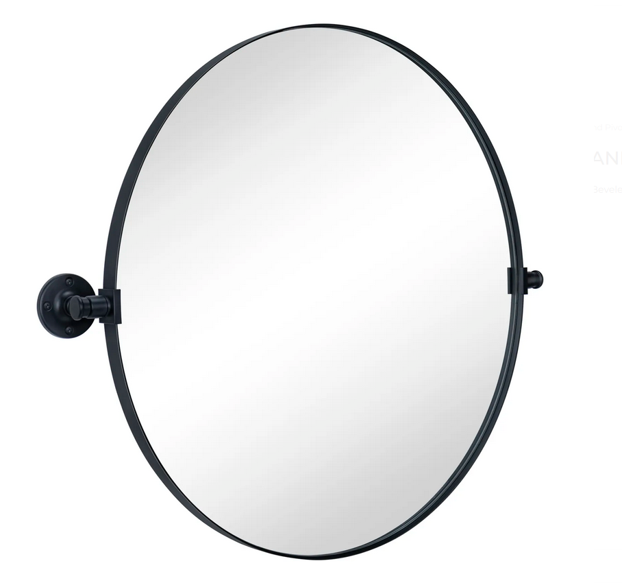 Round Pivot Bathroom Vanity Mirror