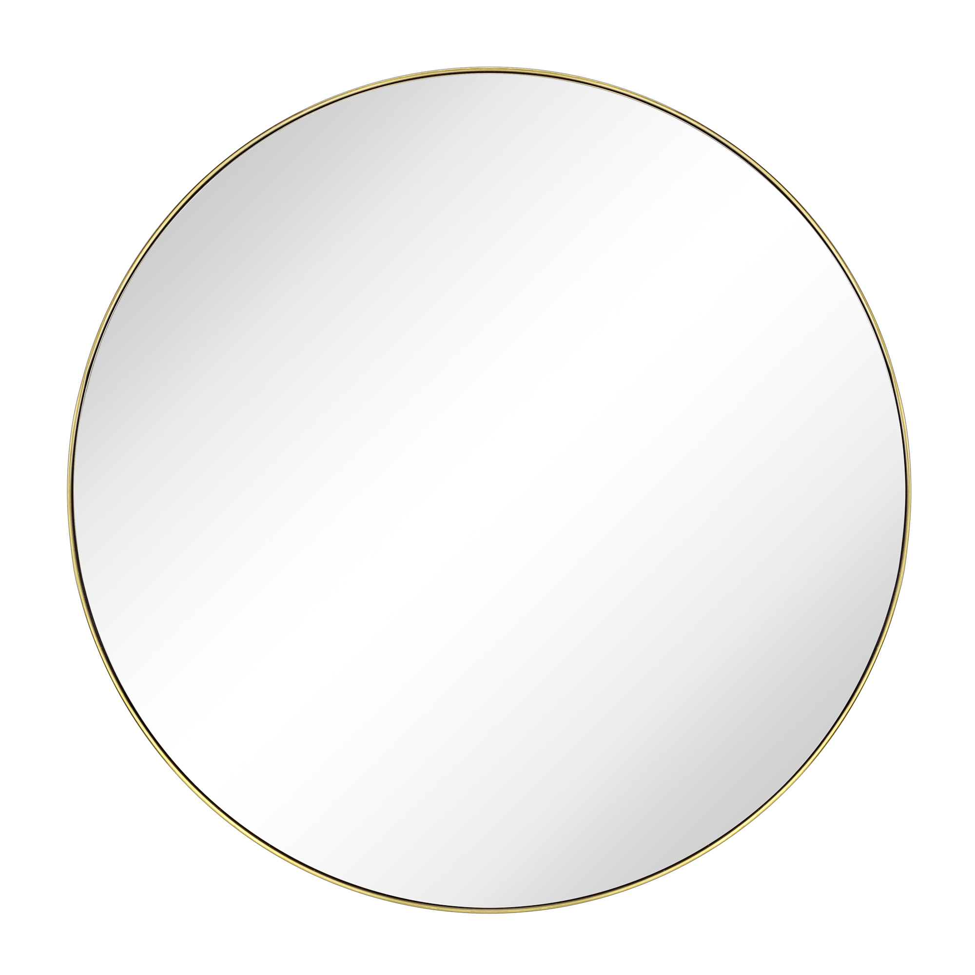 Yolanta Round Metal Wall Mirror30x30Brushed Gold