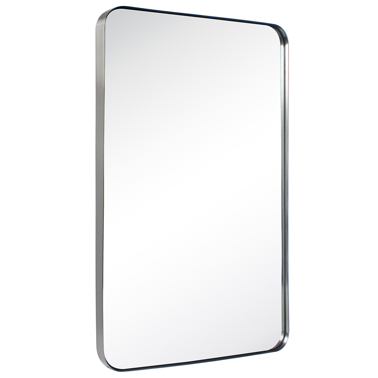 Kengston Modern & Contemporary Rectangular Bathroom Vanity Mirrors-20x30-Brushed Nickel