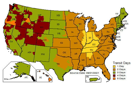 US Shipping Times