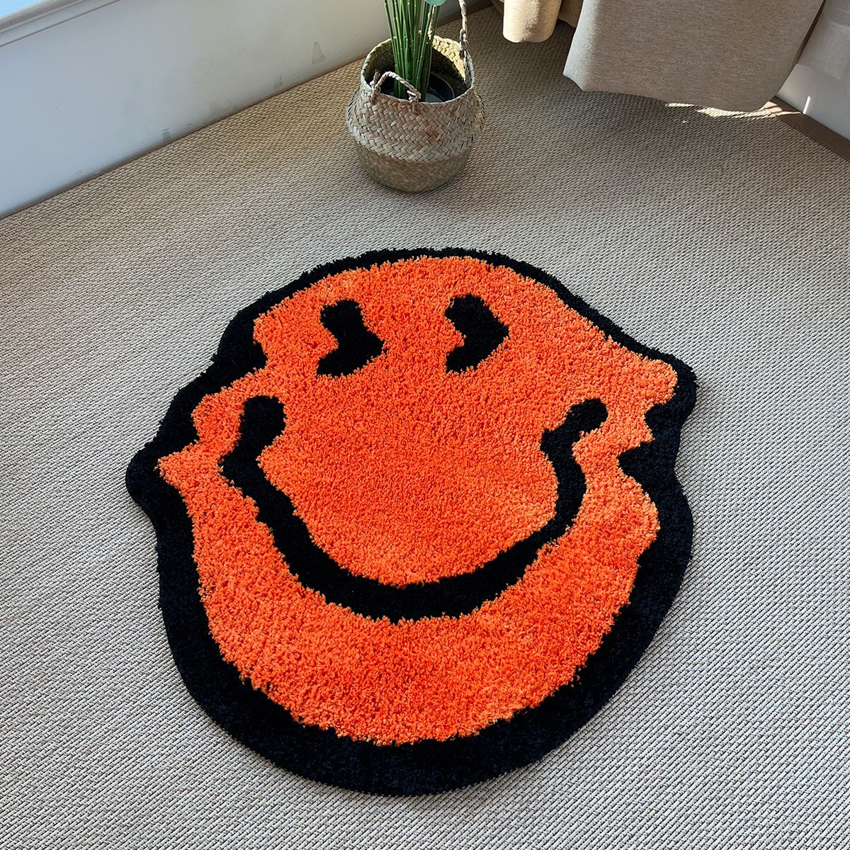 Twisted Smiling Tufted Carpet Rug Purely Handmade Soft Suitable for Room Decor Fluffy Carpets Bedroom Bathroom Independent