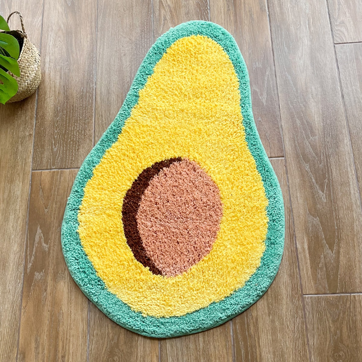 LAKEA Avocado Pineapple Tufted Rug Cartoon Flocking Non-slip Carpet Living Room Bathroom Rug Quick-drying Absorbent Door Mat Area Rugs