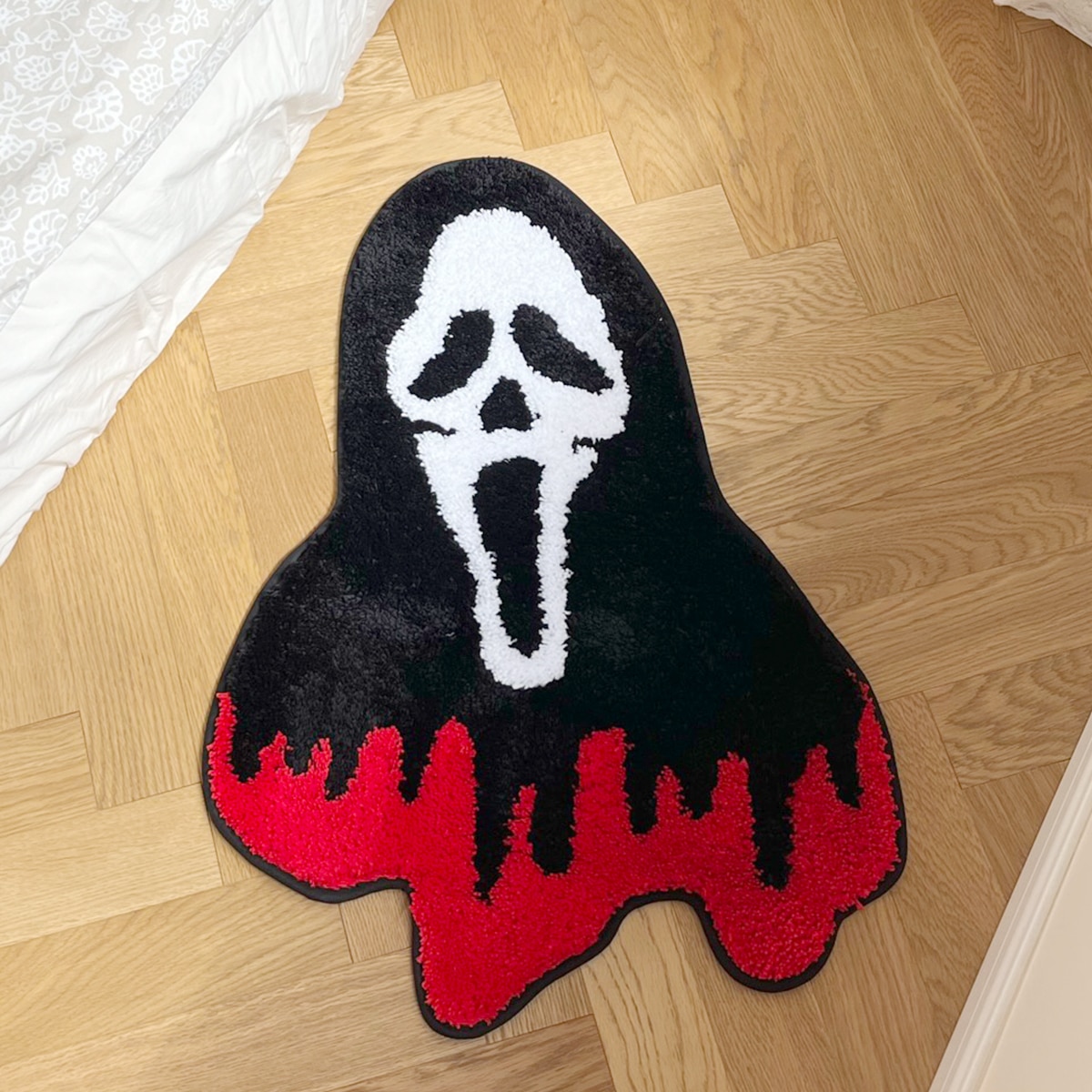 LAKEA Handmade Spooky Ghost Rugs Tufted Soft Non-Slip Plush for Perfect Halloween Home Decor Tufted Material Best Gift Choice