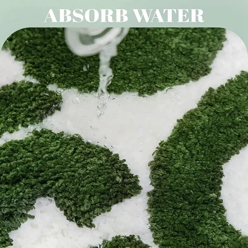 Ins You Look Good Tufted Rug Green Bathoom Small Cool Rugs Plushy Bedside Mat Aesthetic Home Decor Non-slip Absorbent Bath Mat