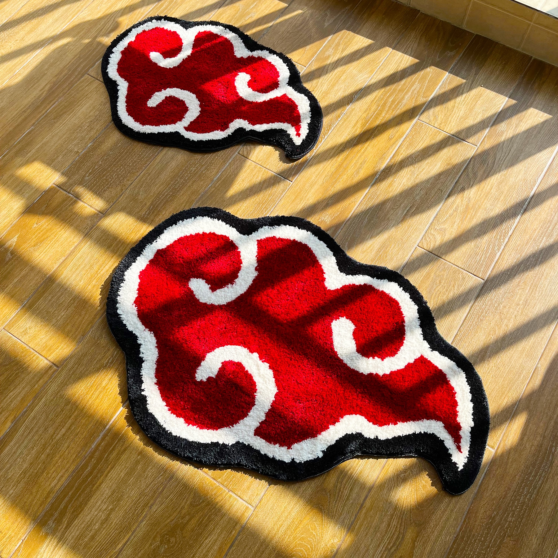 Japanese Anime Red Cloud Doormat Mat Anti-Slip Kitchen Bedroom Handmade Tufted Rug Carpet Living Room Entrance Rug Home Decor