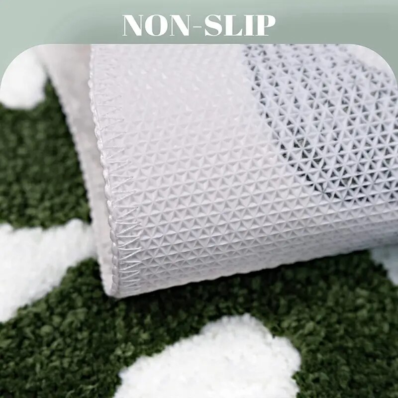 Ins You Look Good Tufted Rug Green Bathoom Small Cool Rugs Plushy Bedside Mat Aesthetic Home Decor Non-slip Absorbent Bath Mat
