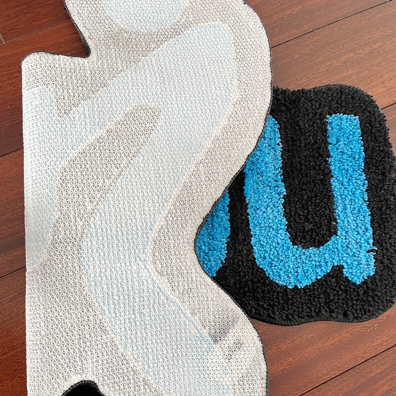 Blue You Interesting Tufted Rug Home Decor Teen Bedroom Hand Tufted Adult Doormat Youth Carpet Bathroom Ugly Naughty Rug Tufted