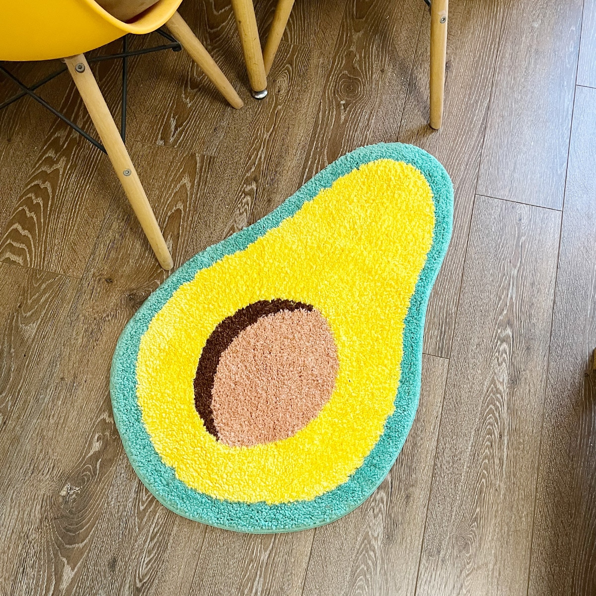 LAKEA Avocado Pineapple Tufted Rug Cartoon Flocking Non-slip Carpet Living Room Bathroom Rug Quick-drying Absorbent Door Mat Area Rugs