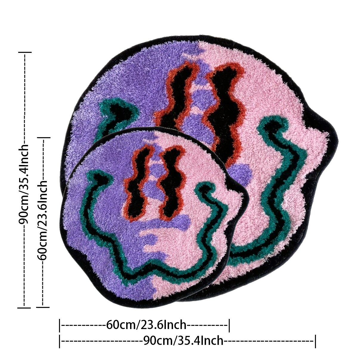 Trippy Smiling Tufted Rug Trippy Face Handmade Custom Rug Tufted Rug Gift for Friend Geek Home Decor Living Room Carpet