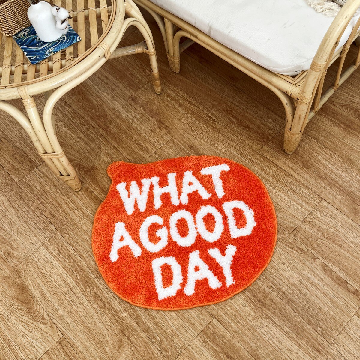 Orange Funky Area Tufted Floor Rug Bathroom Soft Fluffy Rug Nordic Letters Elements for Pets Rug Living Room Bed Side Carpets