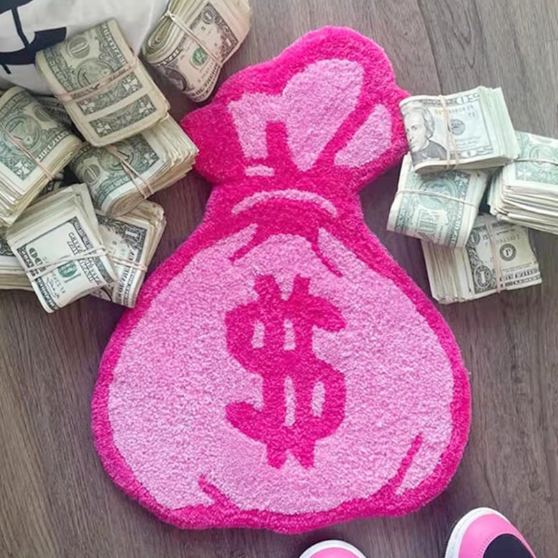 Purse Rugs Tufted Material Cartoon Carpet Anime Home Soft Fur Rugs Children Girl Bedroom Living Room Doormat Decor Floor Mat