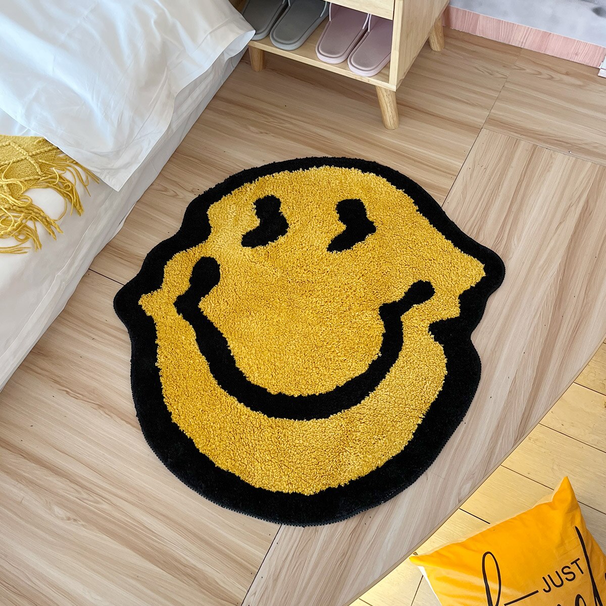 Twisted Smiling Tufted Carpet Rug Purely Handmade Soft Suitable for Room Decor Fluffy Carpets Bedroom Bathroom Independent