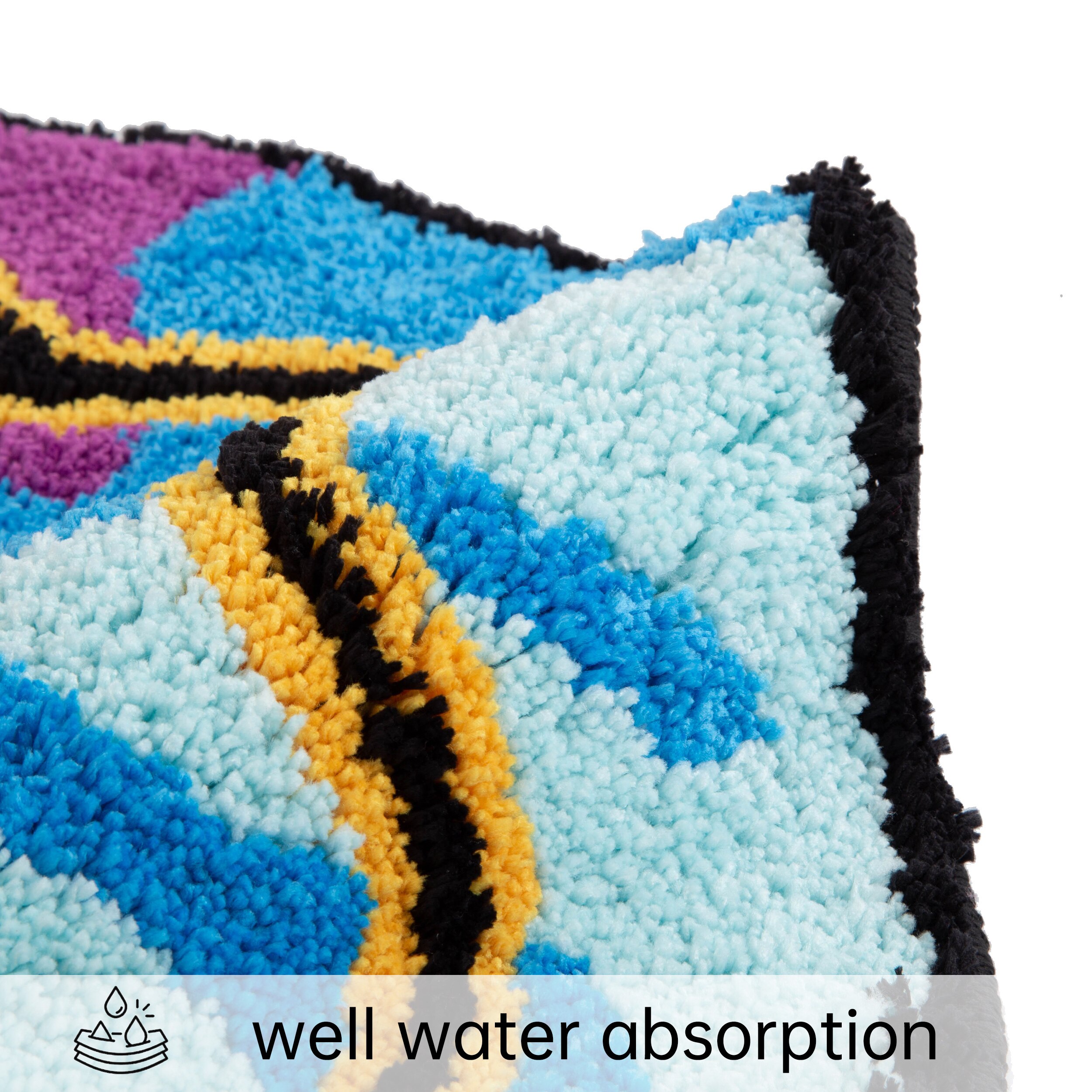 LAKEA Tufted Magic Trippy Smiling Face Rug Handmade Carpet Custom Rug for Home Decoration or Gift