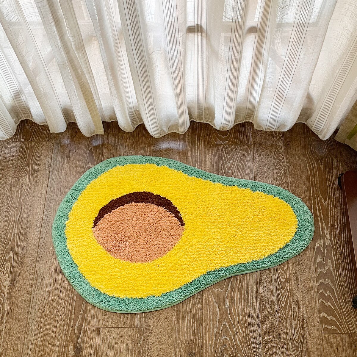 LAKEA Avocado Pineapple Tufted Rug Cartoon Flocking Non-slip Carpet Living Room Bathroom Rug Quick-drying Absorbent Door Mat Area Rugs