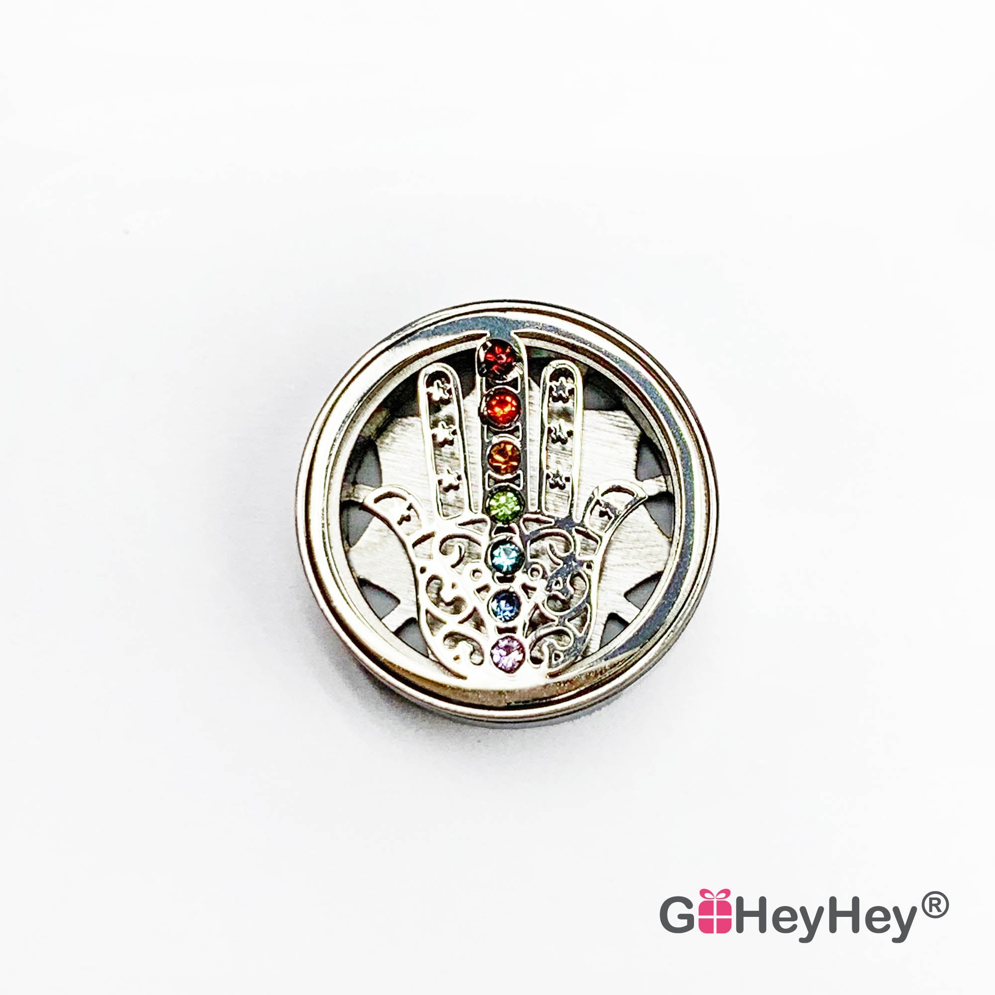 Essential Oil Magnetic Diffuser Clip for Shirt Collars and Apparels - Yoga Theme-GoHeyHey Design Store