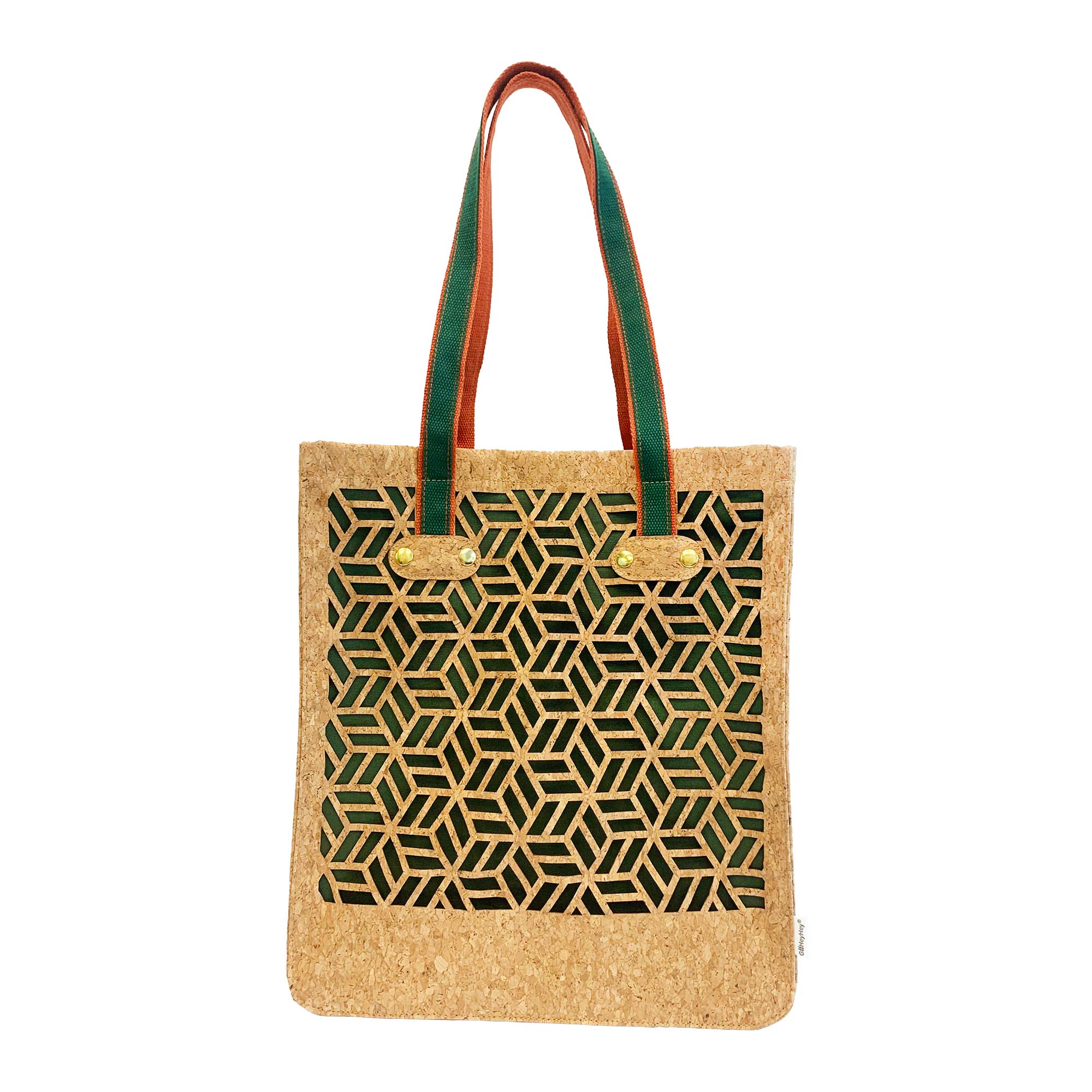 Polygonal Cork Fabric Tote Bag-sustainable tote bags-tote bag for women-leather tote bags for women