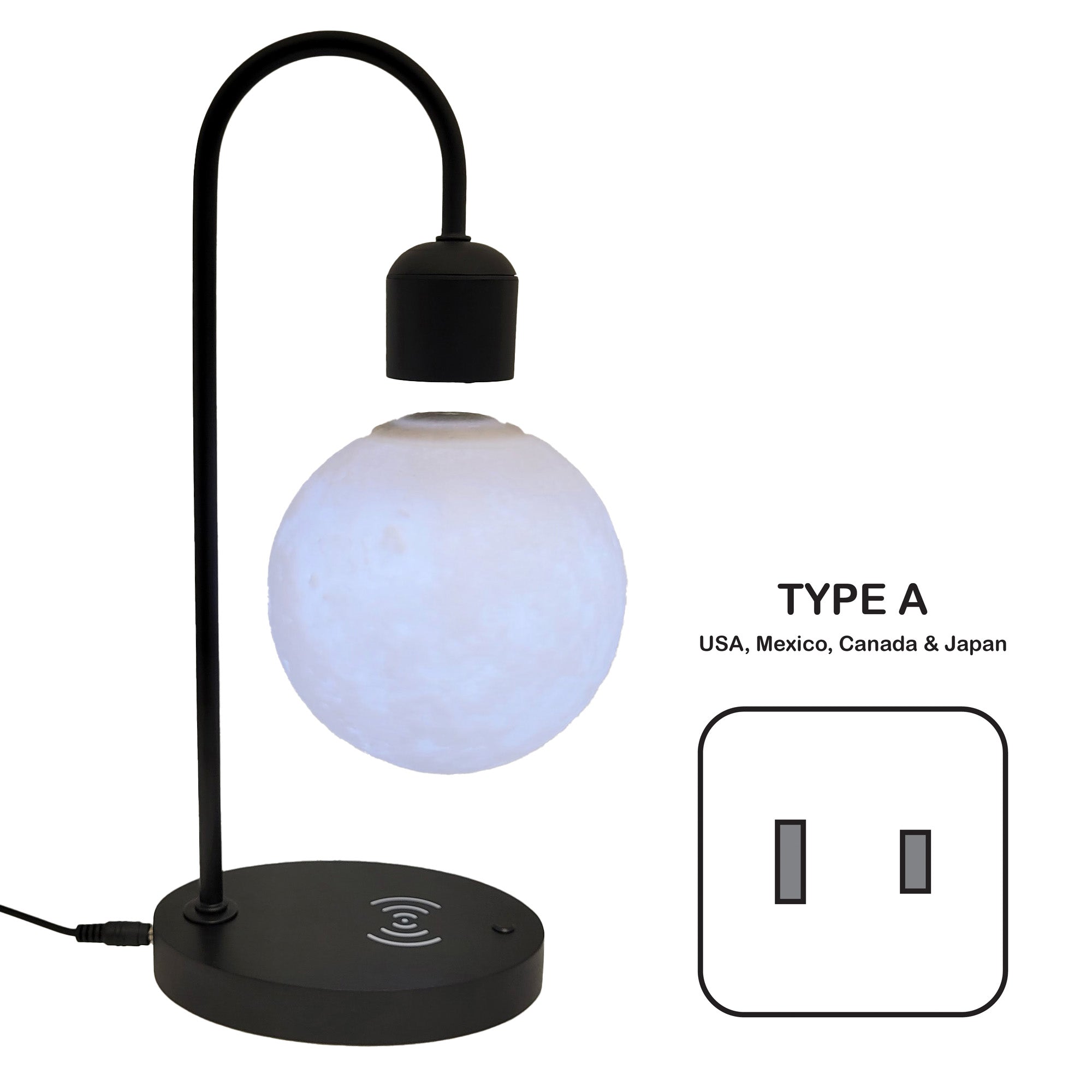 Magnetic Levitating LED Moon Night Light with Wireless Phone Charger-GoHeyHey Design Store