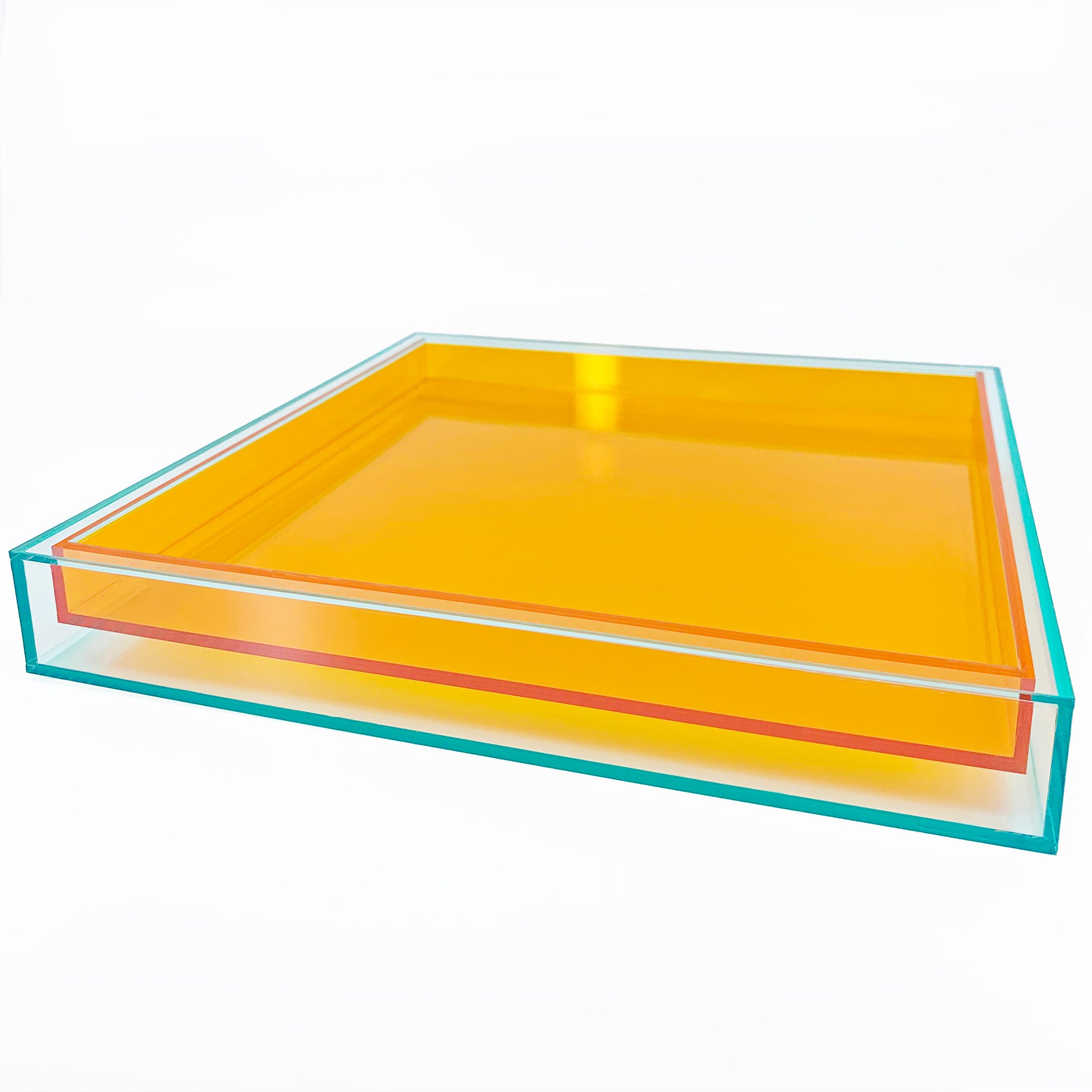 Technicolor Transparent Decorative Accessory Tray/Valet Tray-GoHeyHey Design Store