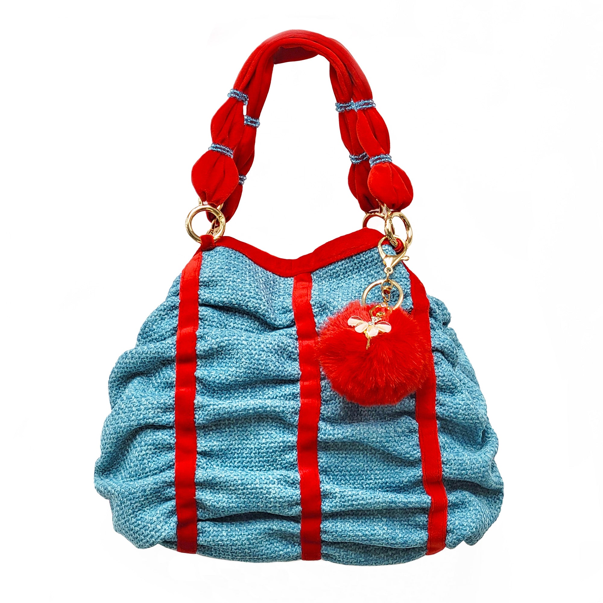 Fashion Handbag & Shoulder Bag with Ruffles-GoHeyHey Design Store