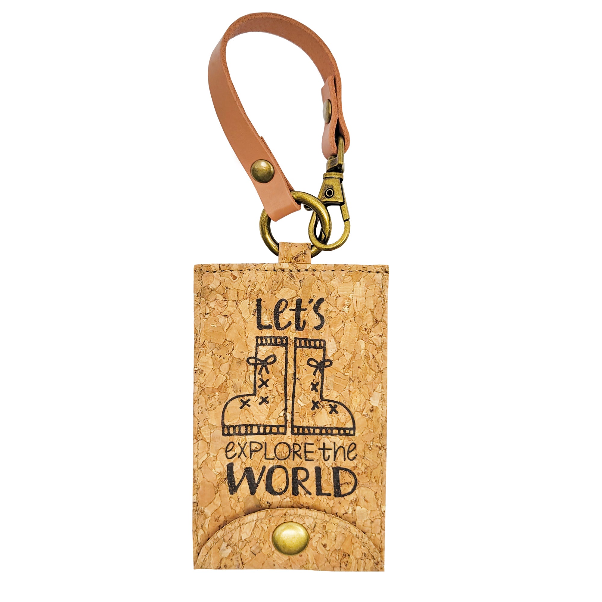 Cork Fabric Luggage tag-gifts for people who love to travel-sustainable gifts-eco friendly gifts