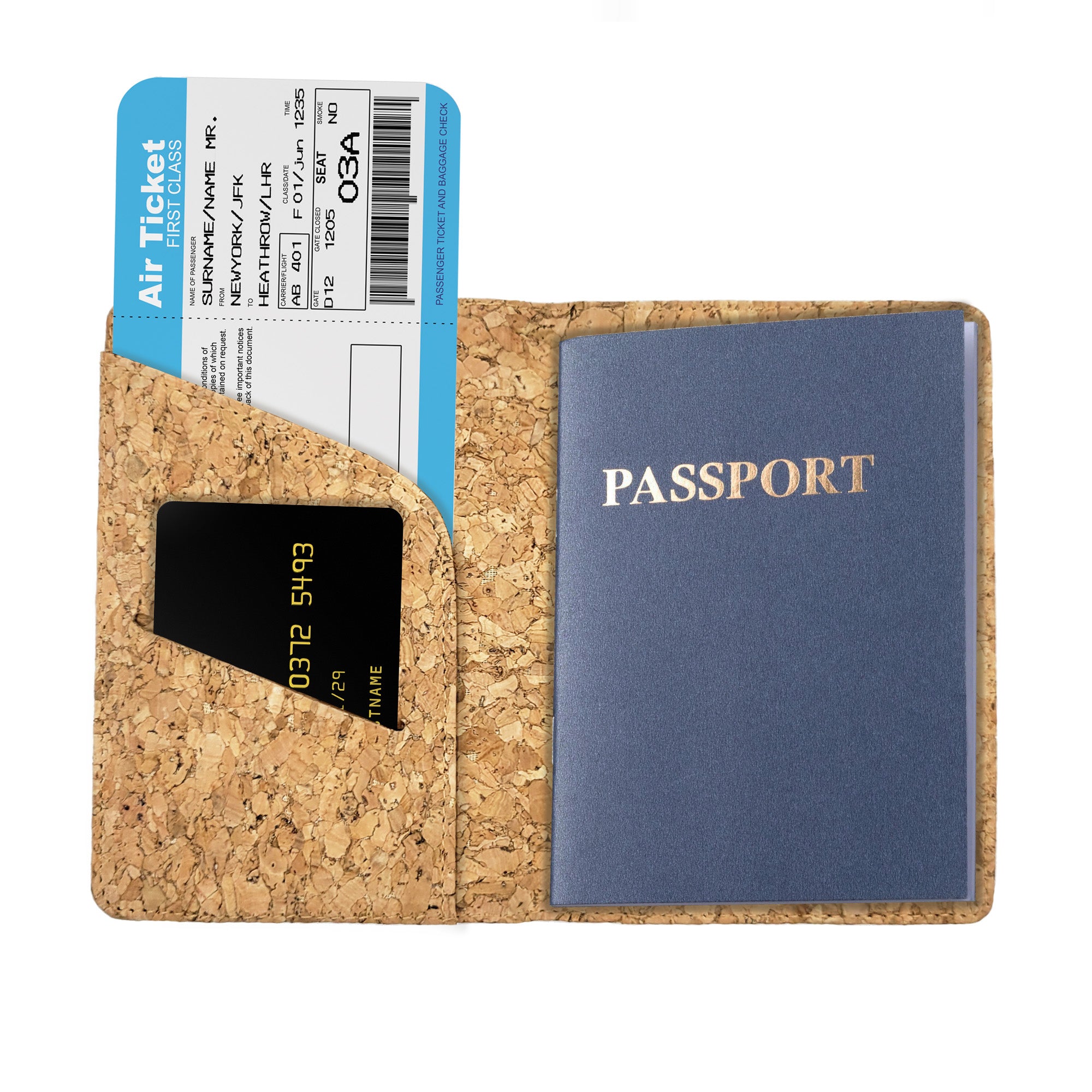 Natural Cork Passport Case