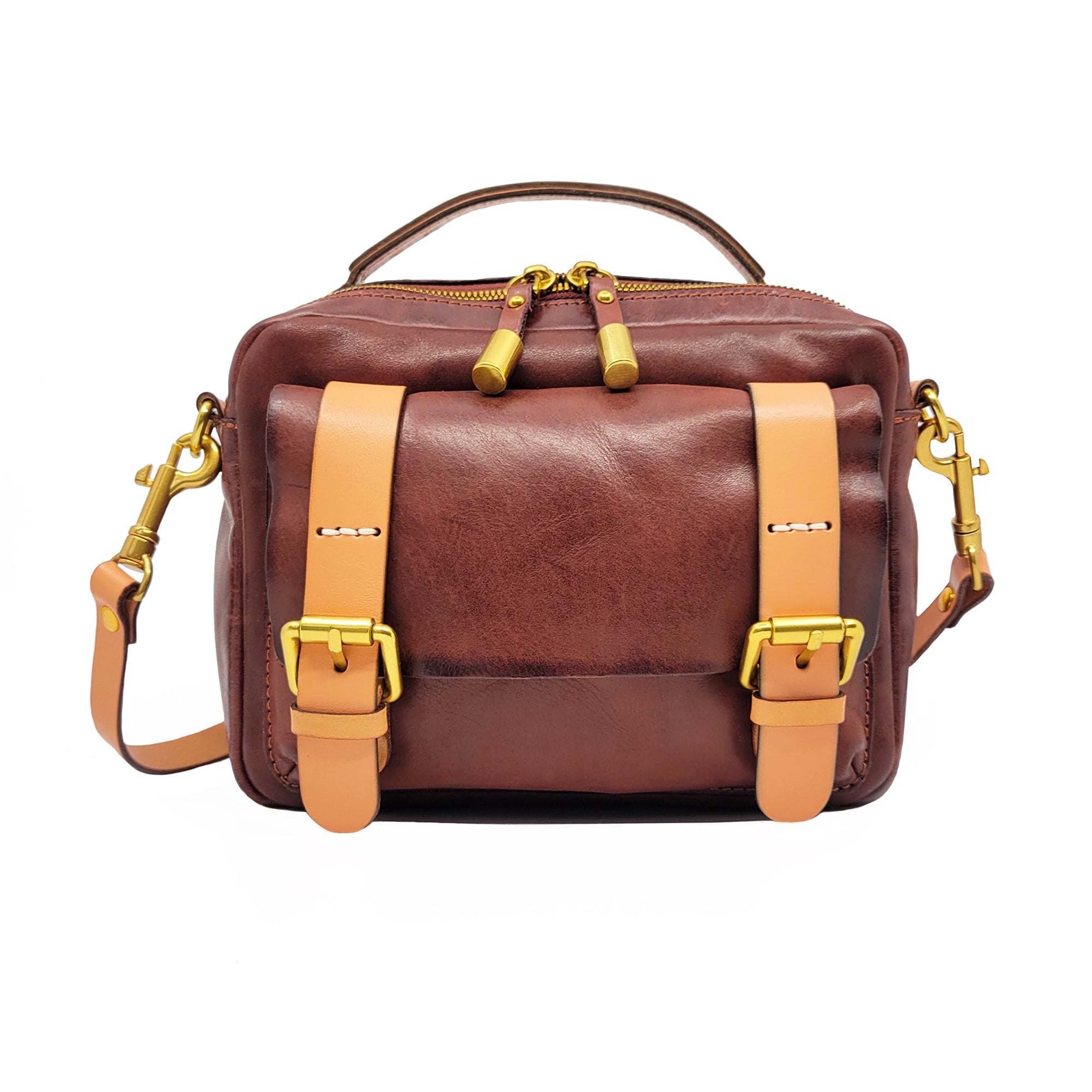 Leather Satchel Crossbody Bag-GoHeyHey Design Store