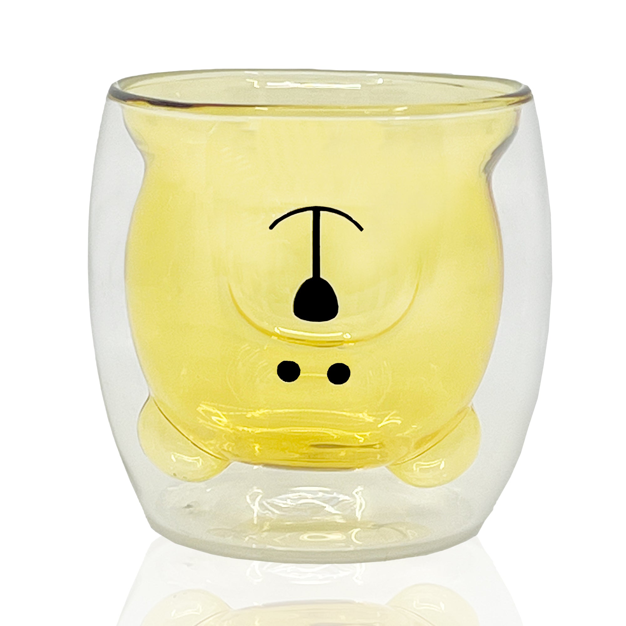 Insulated Double Layer Bear Glass Cup 250ml-GoHeyHey Design Store